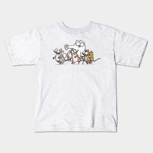 Simons Cat And The Mouse Funny Trending Kids T-Shirt